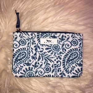 Scout Blue and White Patterned Clutch